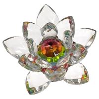 Gekleurde Kristal Lotus van Glas uit China - thumbnail