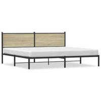 Bedframe zonder matras metaal sonoma eikenkleur 200x200 cm - thumbnail