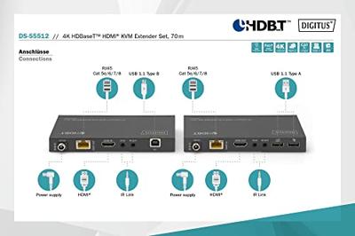 Digitus DS-55512 HDMI Adapter [1x HDMI-bus - 1x HDMI-bus] Zwart 4K UHD