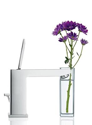 Grohe Eurocube Joy 1 gats wastafelkraan M size met waste chroom 23657000 Grohe Eurocube Joy 1 gats wastafelkraan M size met waste chroom 23657000