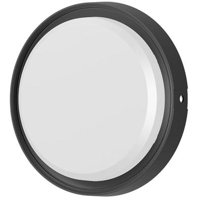 LED Buiten Wandlamp met Bewegingssensor - Brinton LED Bulkhead - 18W 2020lm - IP65 Waterdicht - Aanpasbare Lichtkleur 3000K-4000K-6500K - Rond - Zwart