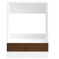 Ovenkast Kalmar bewerkt hout bruin eikenkleur - thumbnail