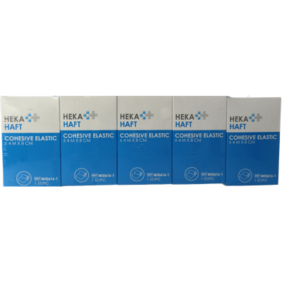 Hekahaft Cohesive windsel 4m x 8cm 5 Stuks
