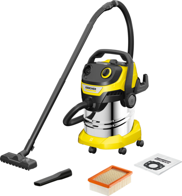Kärcher WD 5 S V-25/5/22 Roestvrijstaal, Zwart, Geel 25 l 1100 W