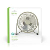 Metalen Miniventilator | 15 cm Diameter | USB-Voeding | Grijs - thumbnail