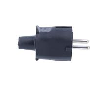 AS Schwabe 62222 Stekker met randaarde PVC 230 V Zwart - thumbnail