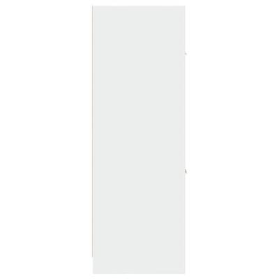 Apothekerskast 40x41x118 cm bewerkt hout wit - thumbnail