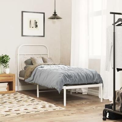 Hoofdbord 75 cm metaal wit Hoofdbord 75 cm metaal wit