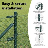 VidaXL Afrasteringspaal groen 10 x 0,4 m (40 x 40 mm gaas) - thumbnail