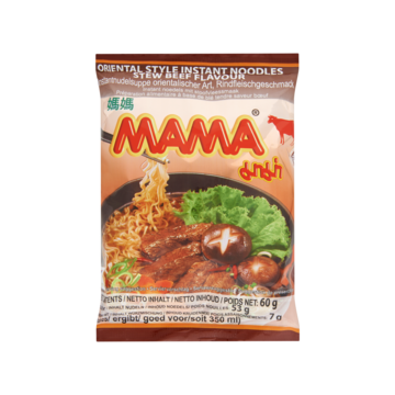 Mama Oosterse Stijl Instant Noedels Gestoofd Rundvleessmaak 60 g bij Jumbo