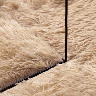 Hoogpolig vloerkleed NAVARRA 200x200 cm polyester beige Hoogpolig vloerkleed NAVARRA 200x200 cm polyester beige