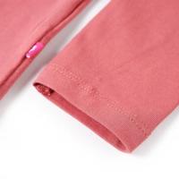 Kindershirt met lange mouwen berenprint 140 oudroze - thumbnail