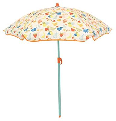 FUN HOUSE Fruity's Tuinmeubelen - 1 tafel H.46 x ø46 cm, 2 stoelen H.53xB.38.5xD.37.5 cm en 1 parasol H.125 x ø100 cm