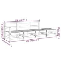 4-delige Loungeset gempregneerd grenenhout - thumbnail