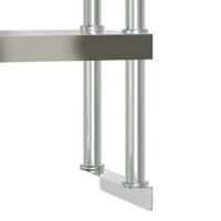 Verhoging voor werktafel 2-laags 110x30x65 cm roestvrij staal - thumbnail