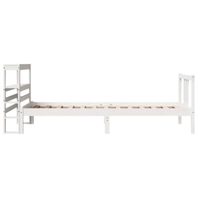 Bedframe met hoofdeinde zonder matras 90x200 cm wit