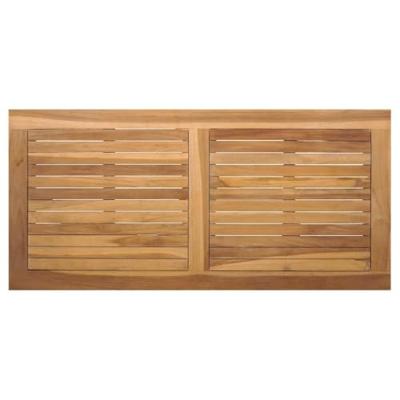 Tuinbankenset 4 pcs Naturel Massief Teakhout