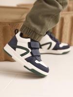 Hoge baskets met klittenband voor baby veel blauw - thumbnail