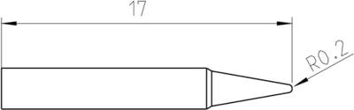 Weller RTP 004 C Soldeerpunt Conisch Grootte soldeerpunt 0.4 mm Lengte soldeerpunt: 17 mm Inhoud: 1 stuk(s)