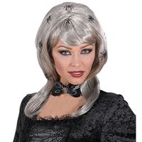 Pruik Spiderlady met spinnen - thumbnail