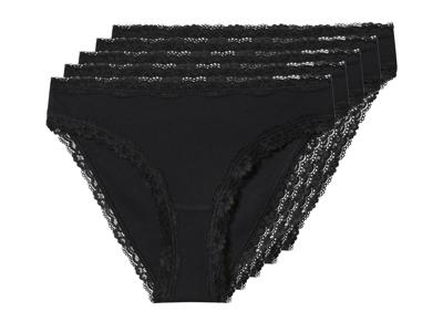esmara Set van 5 dames onderbroeken (Zwart, M (40/42))
