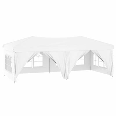 Partytent inklapbaar met zijwanden 3x6 m wit Partytent inklapbaar met zijwanden 3x6 m wit