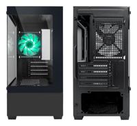 ATX Semi-toren BehuizingCoolBox COO-CHA-GM200B-0 Zwart Groen - thumbnail