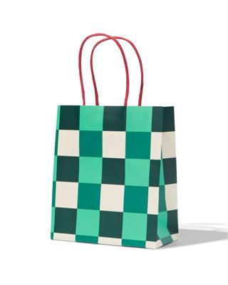 HEMA Cadeautas ruiten - 2 stuks (groen)