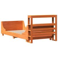 Bedframe zonder matras massief grenenhout wasbruin 100x200 cm - thumbnail