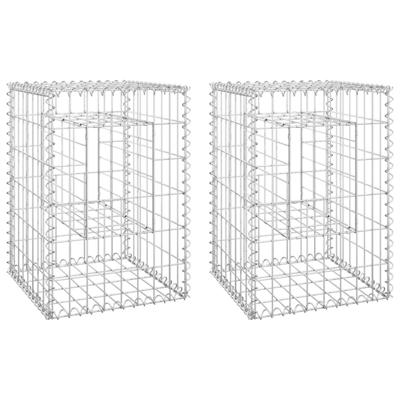 Schanskorf palen 2 st 40x40x60 cm ijzer