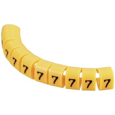TRU COMPONENTS TC-MB2/7203 Markeerclip Opdruk 7 Buitendiameter 4 tot 5.10 mm TRU COMPONENTS TC-MB2/7203 Markeerclip Opdruk 7 Buitendiameter 4 tot 5.10 mm