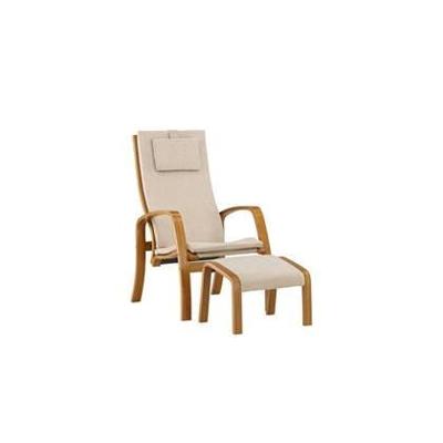 Nohr Fauteuil 'Corene' Met voetenbank, Eiken, kleur Beige