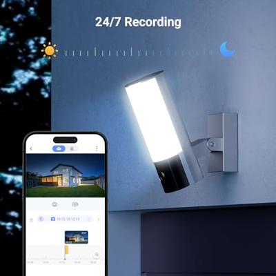 EZVIZ 2K Schijnwerper Outdoor Beveiligingscamera Hardwired, Ondersteuning 512 GB SD-kaart, Geen Maandelijkse Kosten, Mens/Voertuig Detectie, Kentekenplaatherkenning, Auto-Track, 2.4/5GHz Wi-Fi, Kleur