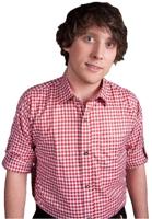 Trachtenhemd Lange Mouw Rood Geblokt Tirol - thumbnail