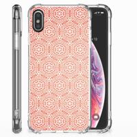 Apple iPhone X | Xs Doorzichtige Silicone Hoesje Pattern Orange - thumbnail