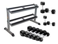RS Sports Voordeelset Hexa dumbells l 1 t/m 20 kg + 2x dumbellrek 2 laags - thumbnail
