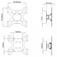 Techly ICA-LCD 2900B 37 Zwart flat panel muur steun - thumbnail