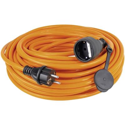 as - Schwabe 59205 Verlengkabel voor Bouwplaats met Stekker en Stopcontact, IP44, 230 V/16 A, 5 meter Kabellengte, Oranje