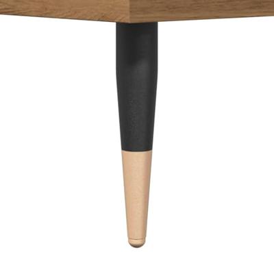 Hoge kast 60x36x110 cm bewerkt hout artisanaal eikenkleurig