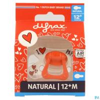 Difrax Fopspeen Natural 12m+ I Love - thumbnail