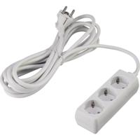 Basetech 1593786 Stekkerdoos 3-voudig Wit Randaarde stekker 1 stuk(s) - thumbnail