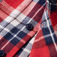 Kinderoverhemd geruit 104 rood en marineblauw - thumbnail