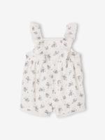 Ceremonie-rompertje met kant voor baby wit, bedrukt - thumbnail