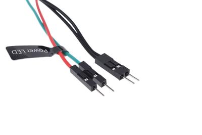 Alphacool Powerbutton met push-button 19mm red lighting - deep black schakelaar