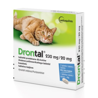 VETOQUINOL Drontal - antiparasiettabletten voor katten - 2 st. - thumbnail