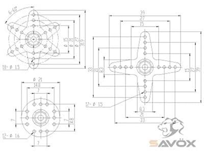 Savox SG-0351 Standaard digitale servo Savox SG-0351 Standaard digitale servo
