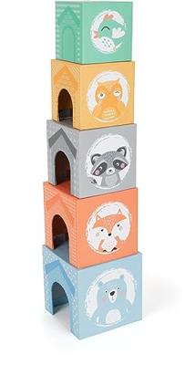Pastel stapeltoren met dieren - thumbnail