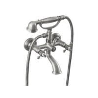 Badmengkraan Sapho Antea met Handdouche 2-knop 11 cm Geborsteld Nikkel - thumbnail