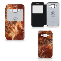 Samsung Galaxy Core Prime Bookcase Marmer Bruin - thumbnail