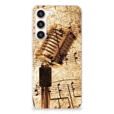 Samsung Galaxy S23 Plus | Siliconen hoesje | met foto Bladmuziek
